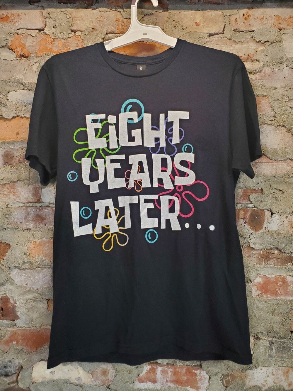 Gildan Softstyle Mens SpongeBob Eight Years Later Graphic T Shirt M Black